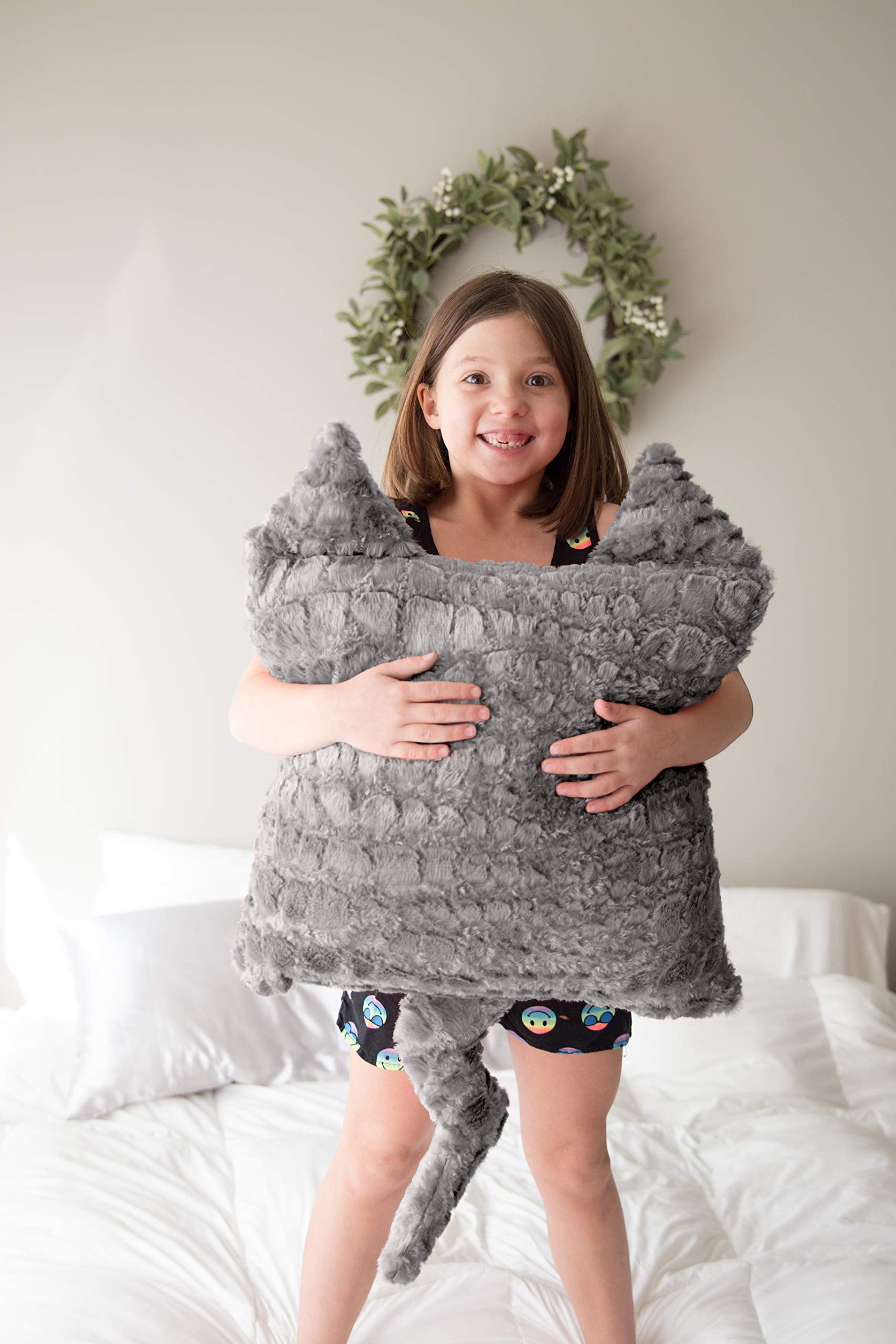 Pillowtex Plüsch Katzenohrenwurf Dekorative Kissenabdeckung