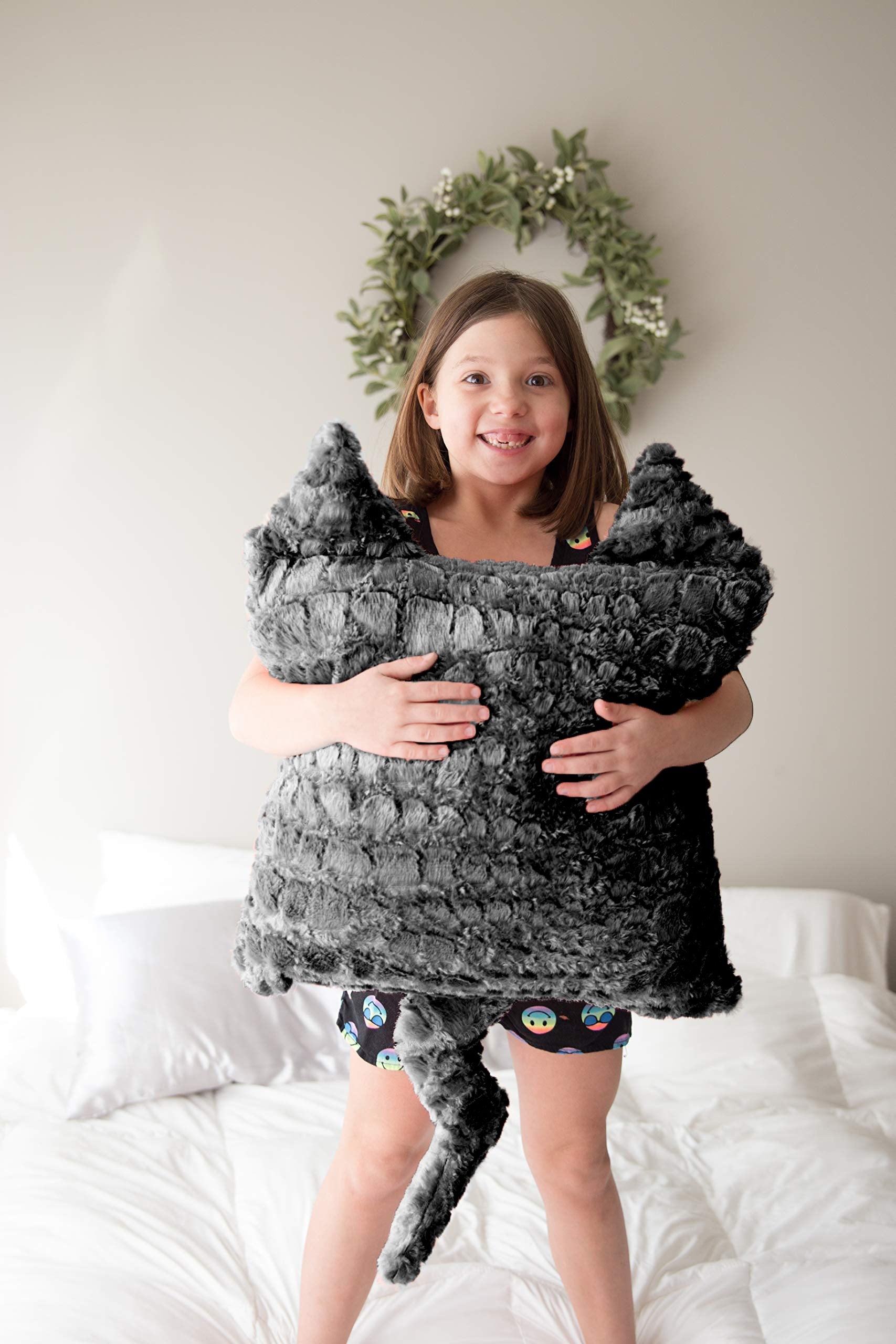 Pillowtex Plüsch Katzenohrenwurf Dekorative Kissenabdeckung