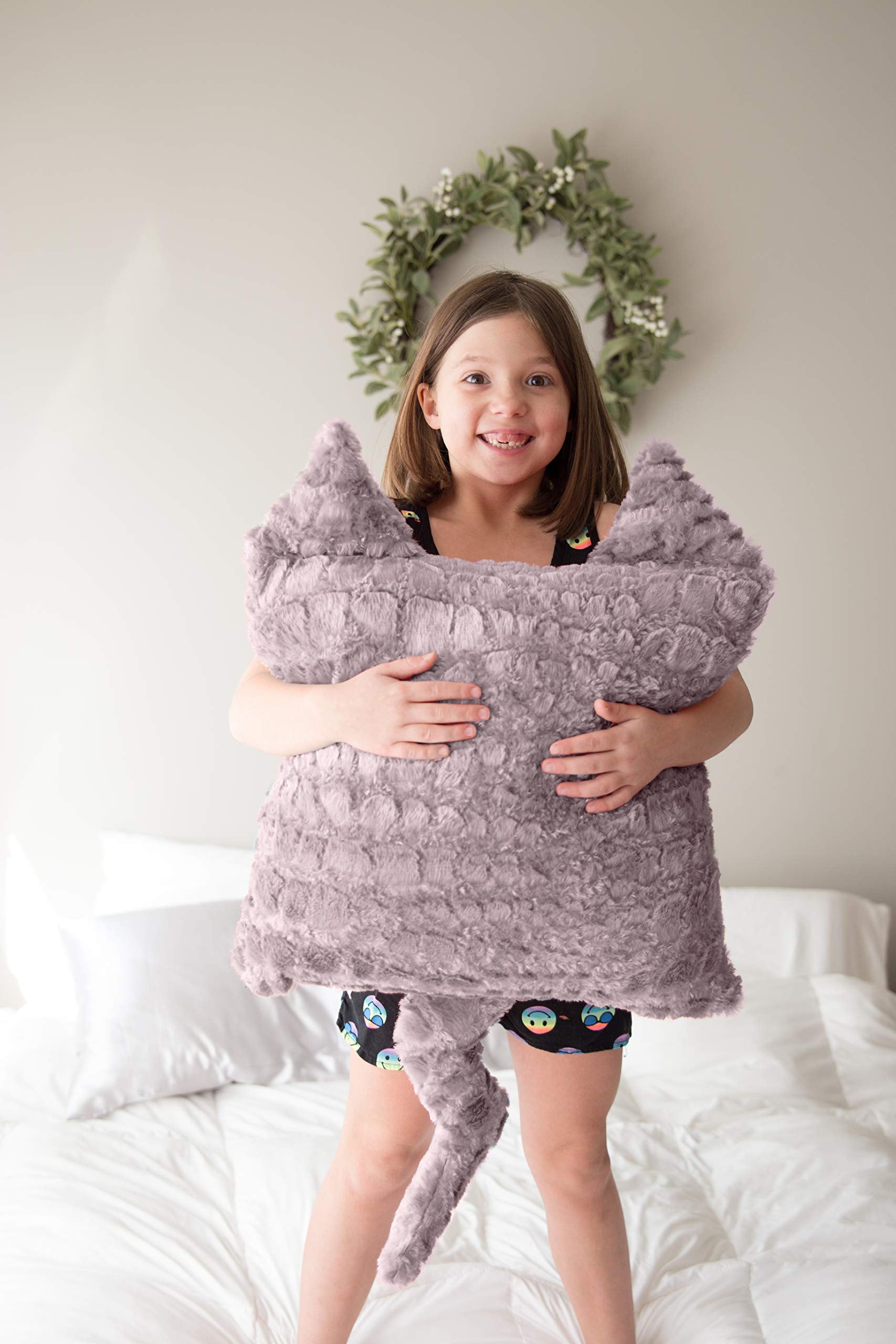 Pillowtex Plüsch Katzenohrenwurf Dekorative Kissenabdeckung