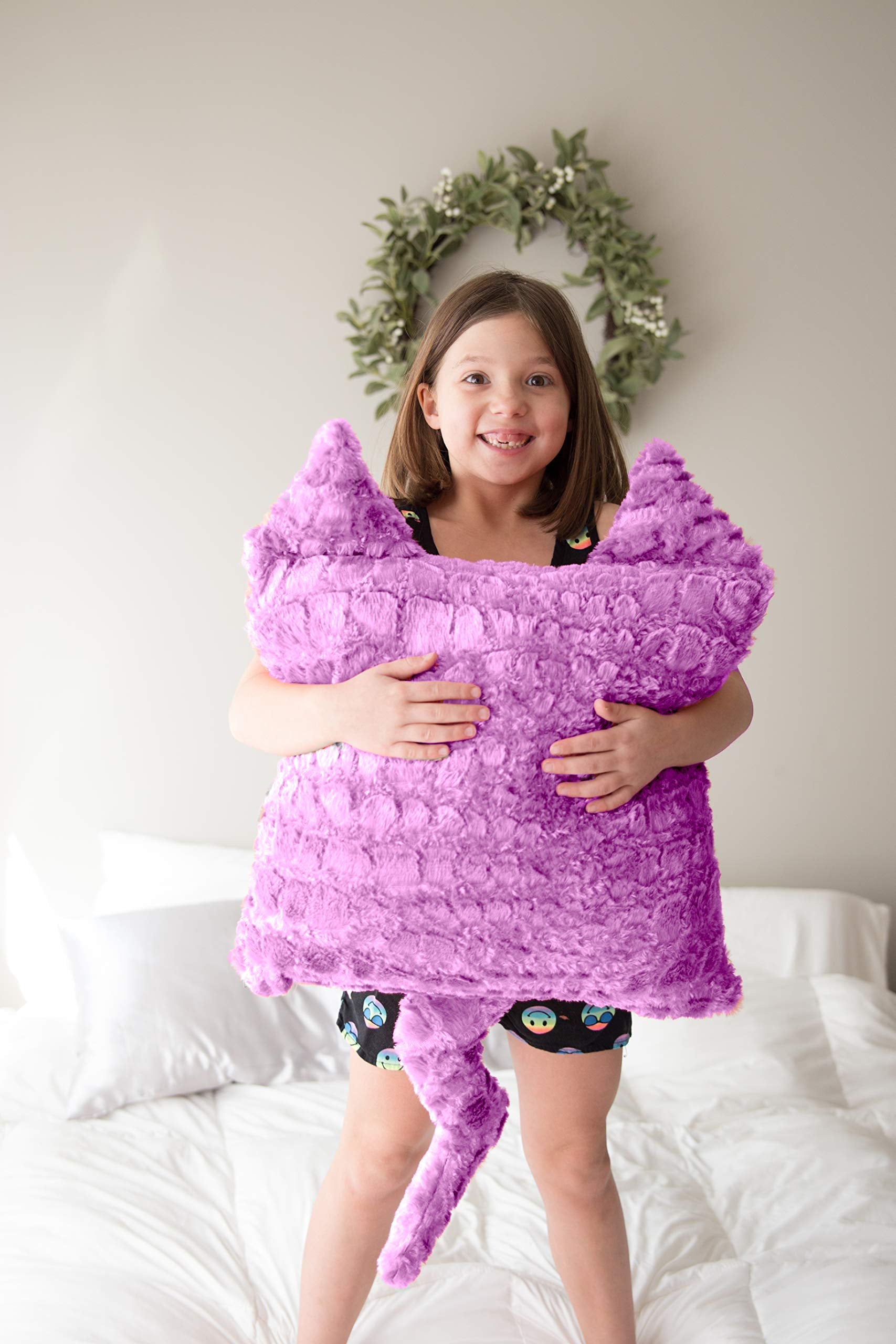 Pillowtex Plüsch Katzenohrenwurf Dekorative Kissenabdeckung