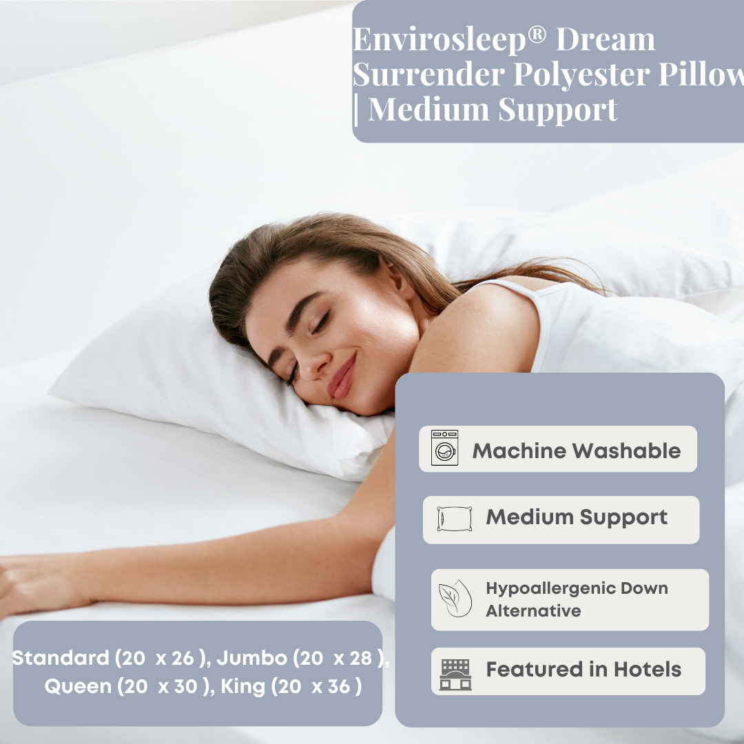 Envirosleep Dream Surrender Polyester Pillow | Mittlerer Halt