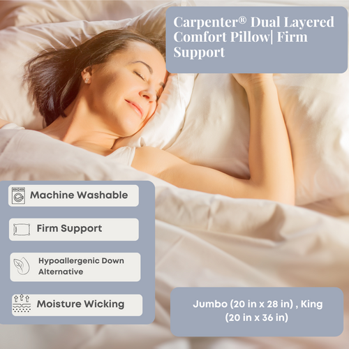 Carpenter Co. Dual Layered Comfort Pillow | Mittlerer Support