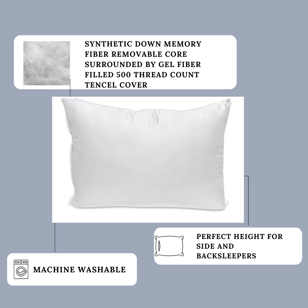 Carpenter Co. Dual Layered Comfort Pillow | Mittlerer Support
