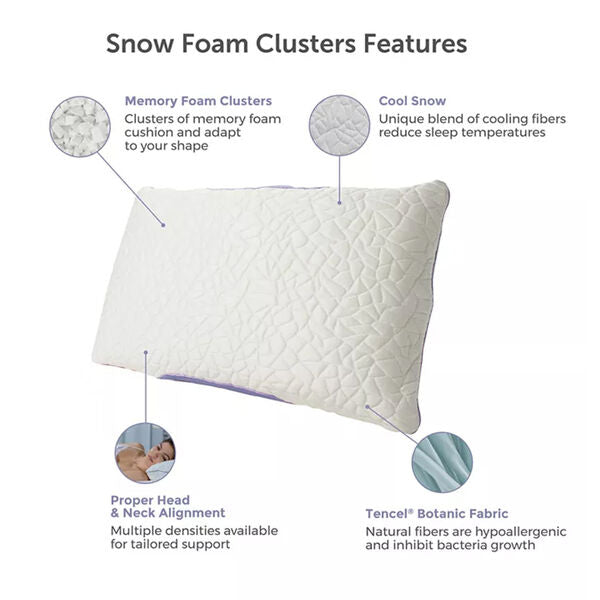 Protect-A-Bed Schnee- Cluster Foam Pillow | THERM-A-SLEEP Kollektion