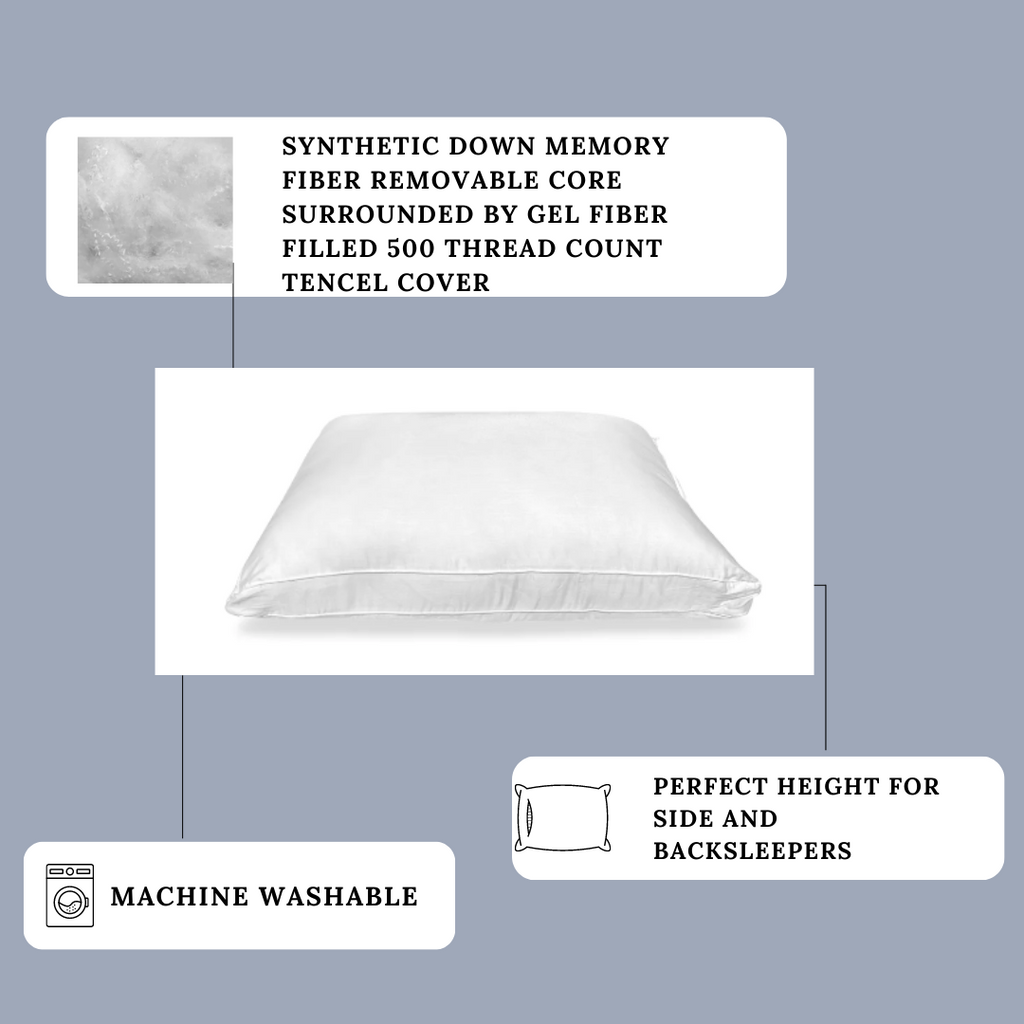 Carpenter Co. Dual Layered Comfort Pillow | Extra-Firm-Unterstützung