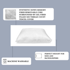 Carpenter Co. Dual Layered Comfort Pillow | Extra-Firm-Unterstützung