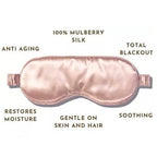 Mulberry Silk Sleep Eye Mask mit Silk Covered Elastic Strap