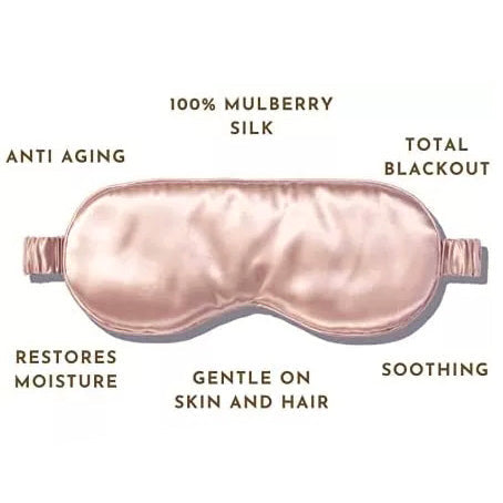 Mulberry Silk Sleep Eye Mask mit Silk Covered Elastic Strap
