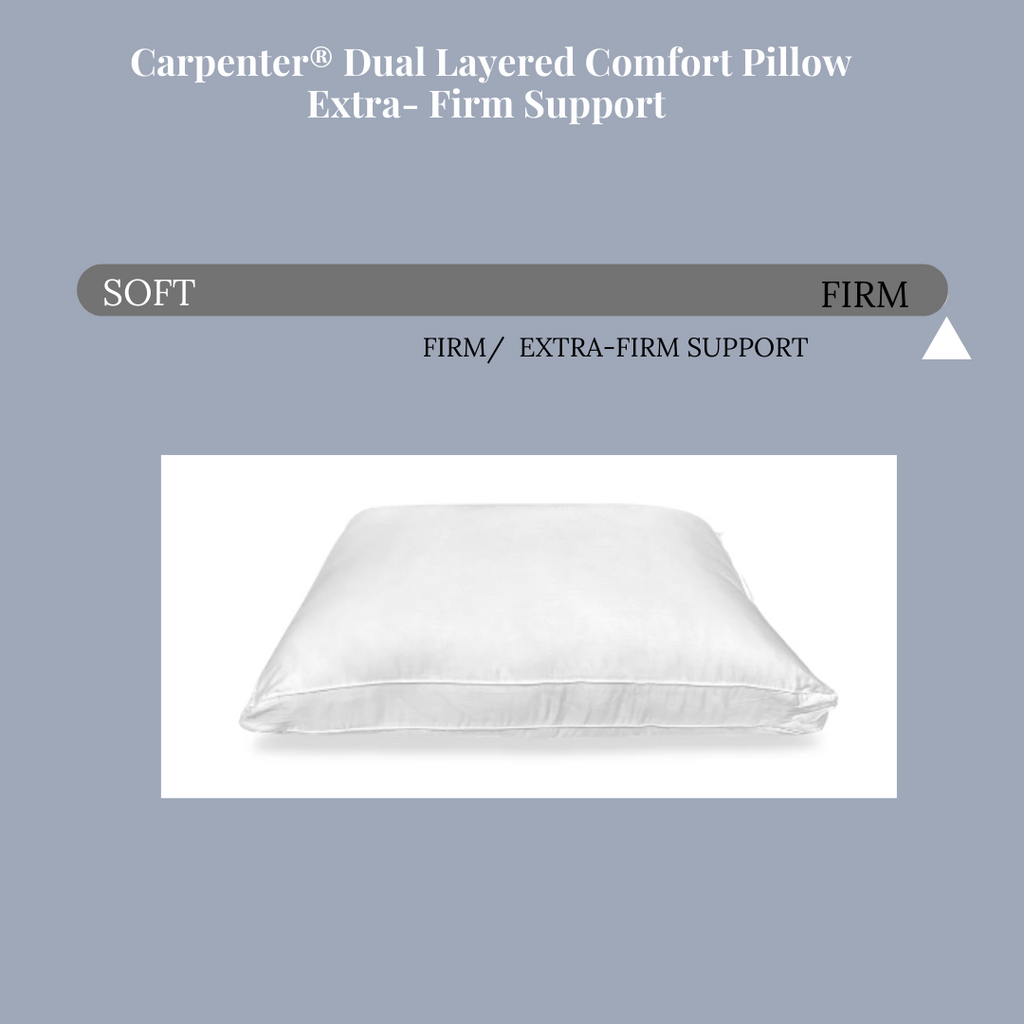 Carpenter Co. Dual Layered Comfort Pillow | Extra-Firm-Unterstützung