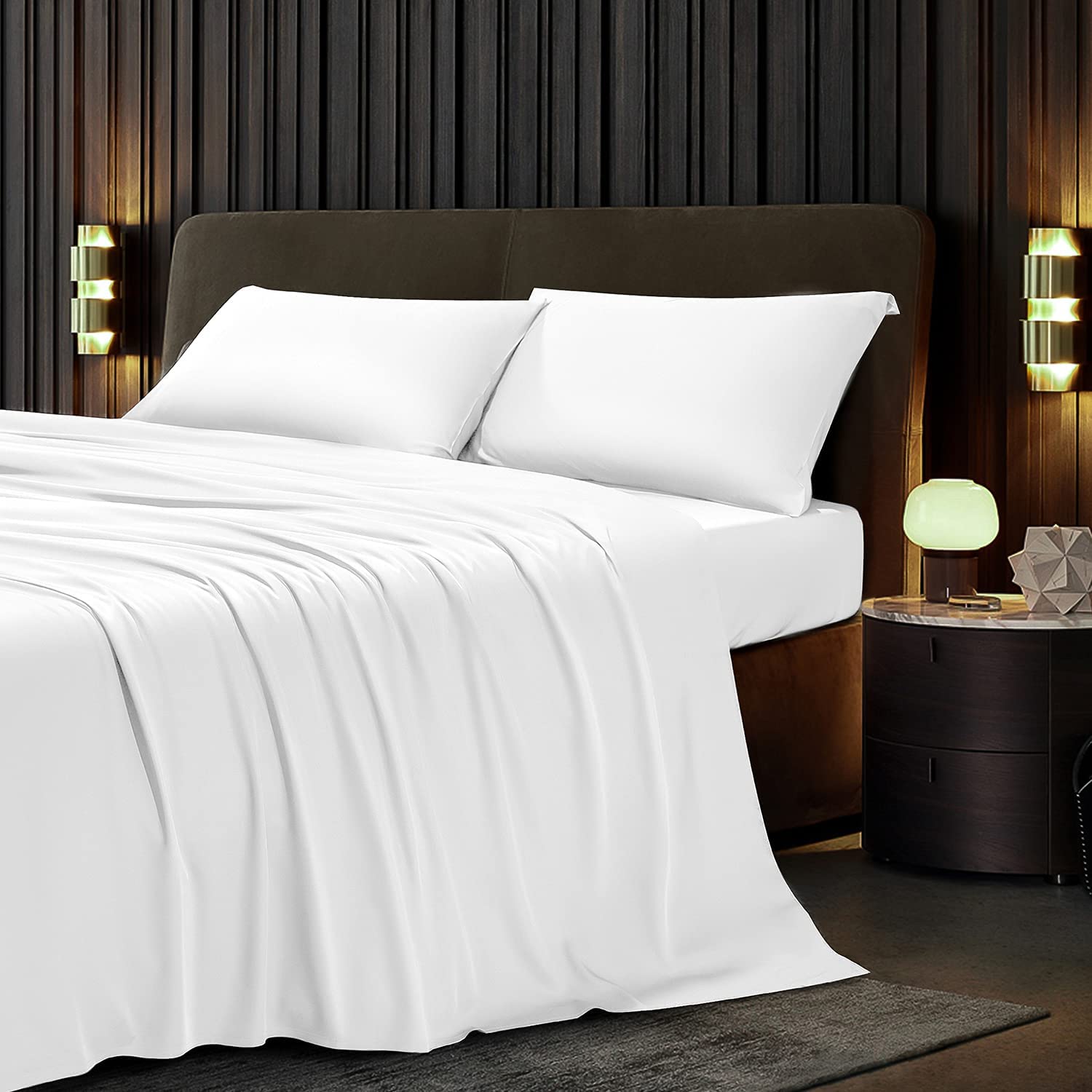 Endverkauf: Protect-A-Bed Naturals Kollektion Tencel Bettlaken-Set | Weiß Cal King