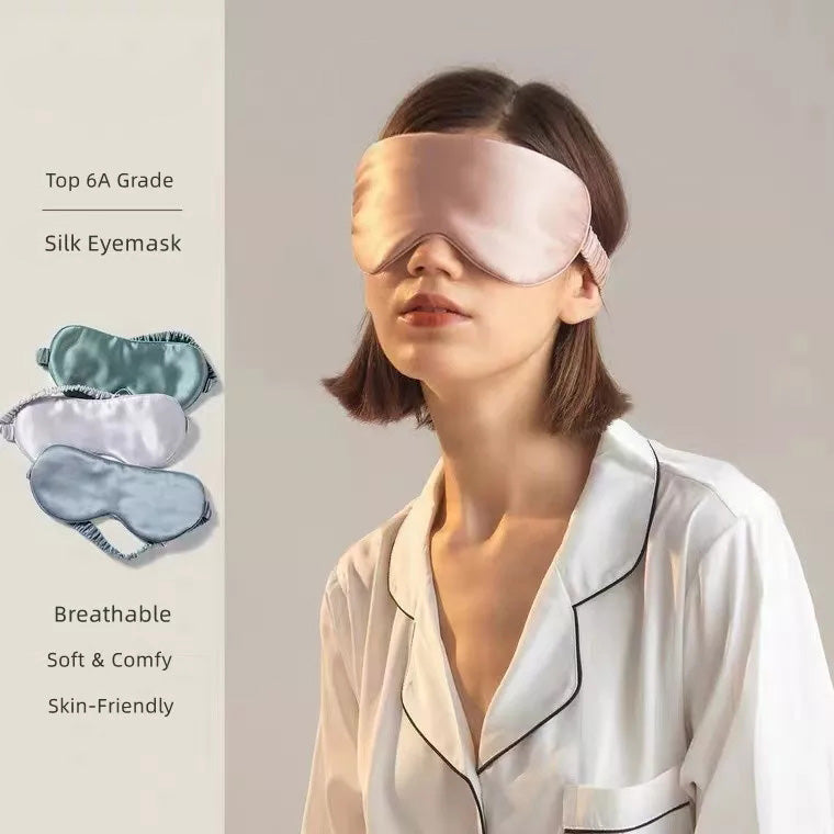 Mulberry Silk Sleep Eye Mask mit Silk Covered Elastic Strap