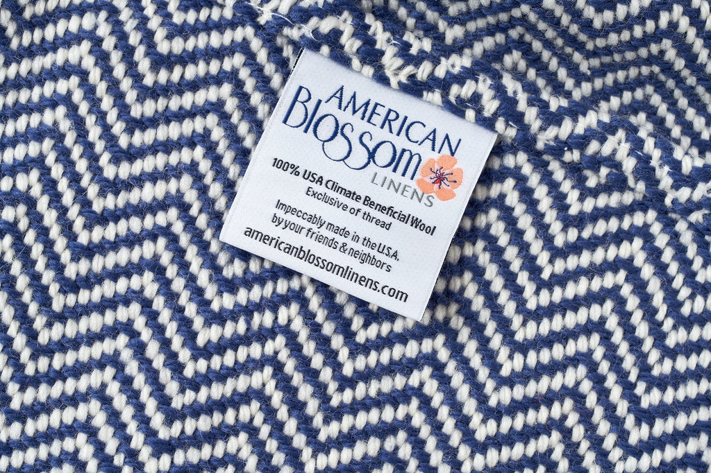 Wolle Werfen Sie Blanket Hergestellt in USA, Soft Chevron Webave, Natürliches Klima Nützliche Wolle