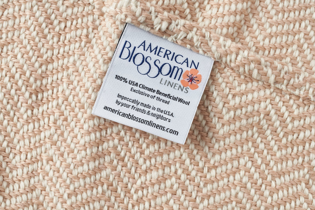 Wolle Werfen Sie Blanket Hergestellt in USA, Soft Chevron Webave, Natürliches Klima Nützliche Wolle