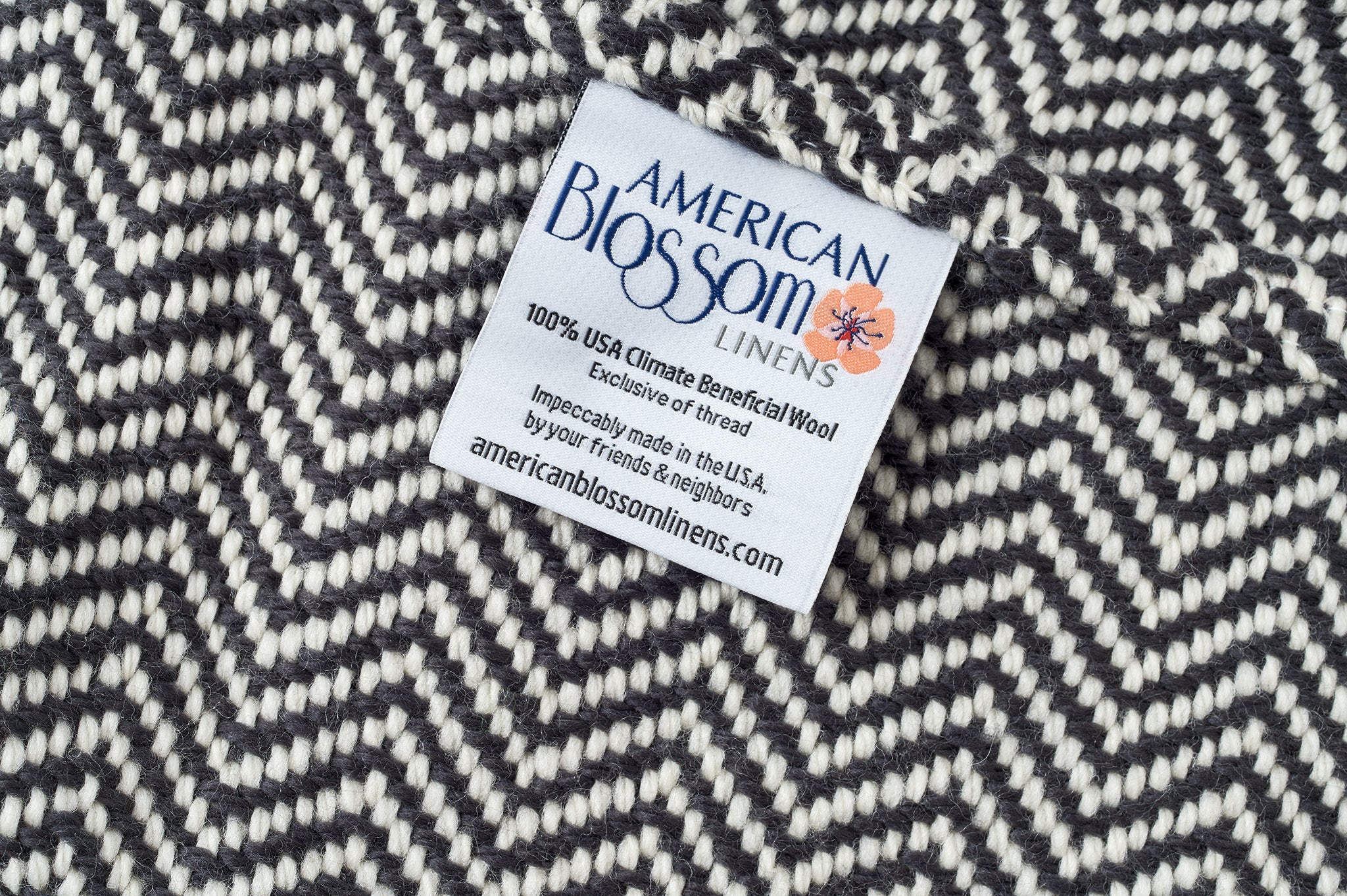Wolle Werfen Sie Blanket Hergestellt in USA, Soft Chevron Webave, Natürliches Klima Nützliche Wolle