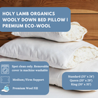 Holy Lamb Organics Wooly Down Bed Pillow | Premium Eco-Wolle