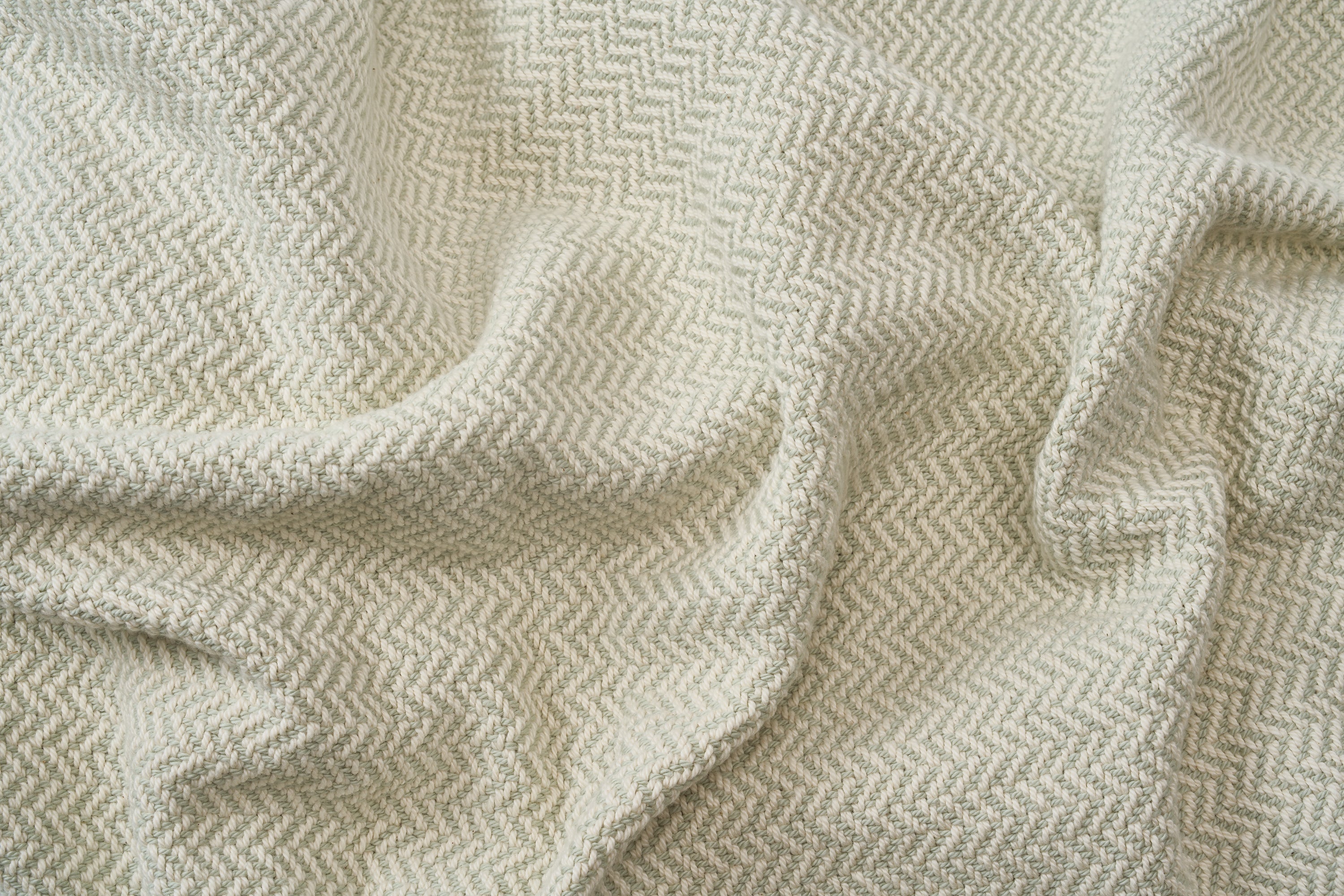 Herringbone Weben Blanket | Organische Baumwolle Hergestellt in USA