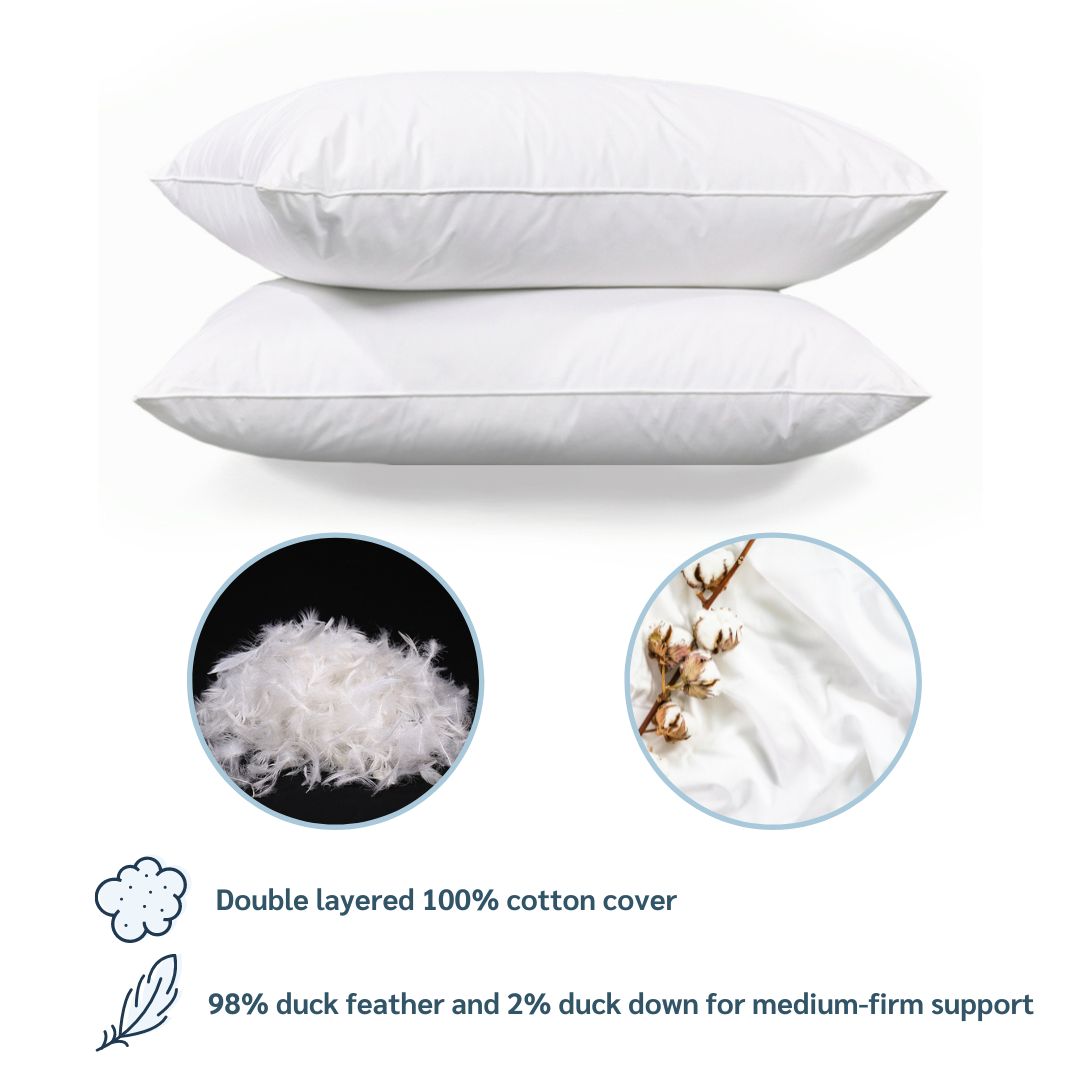 Pillowtex Hotel Feder- und Down-Pillow-Set (enthält 2 Kissen)