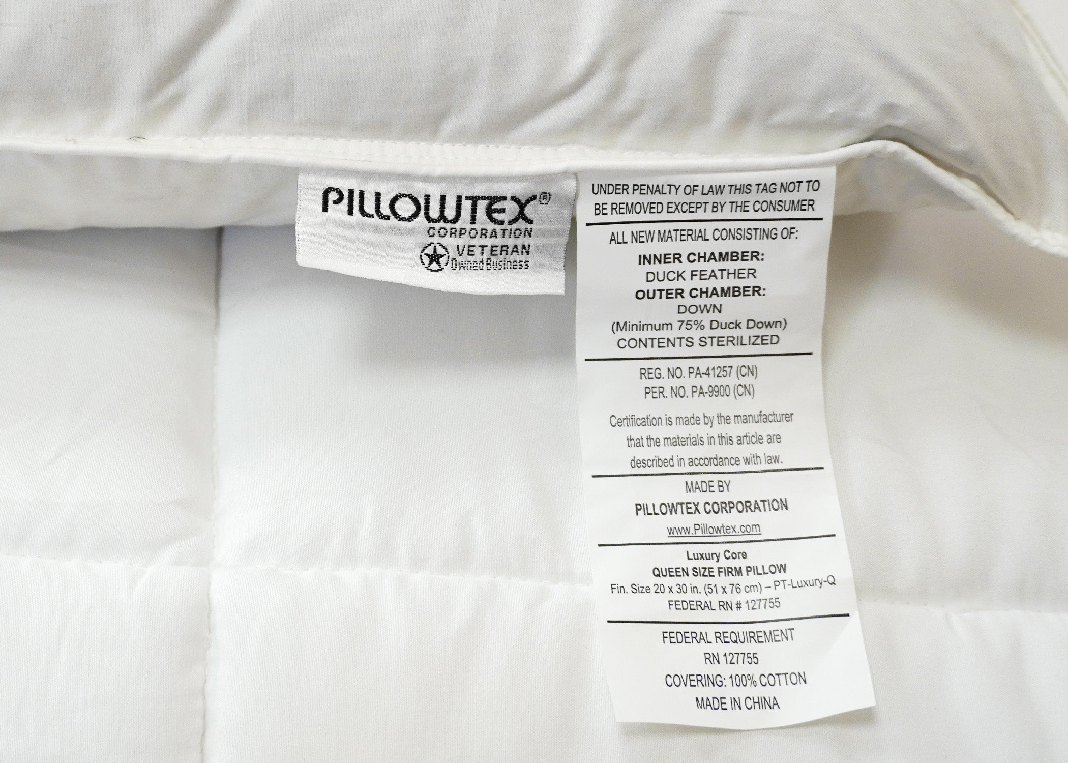 Pillowtex Luxury Core Down und Feder Kissen | 25% Feder / 75% Down