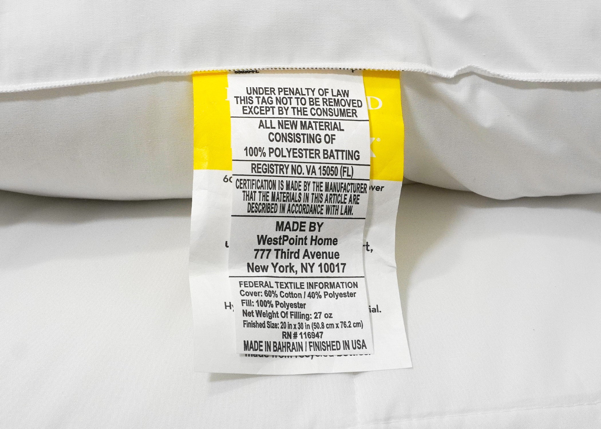 Martex Brentwood Gold Kissen - Ausgestellt in vielen Hotels