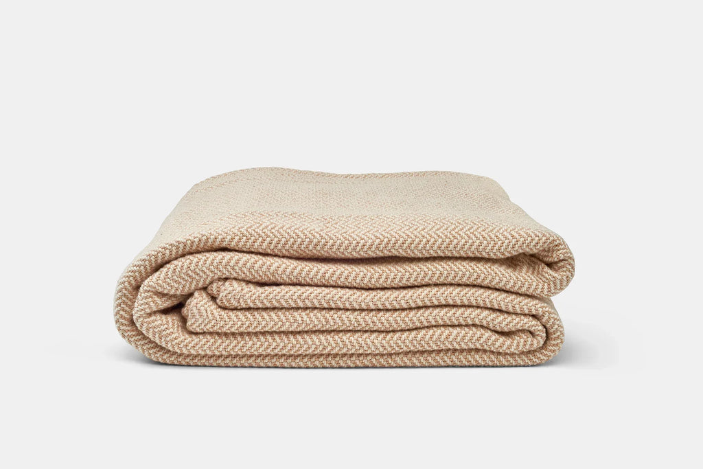 Herringbone Weben Blanket | Organische Baumwolle Hergestellt in USA