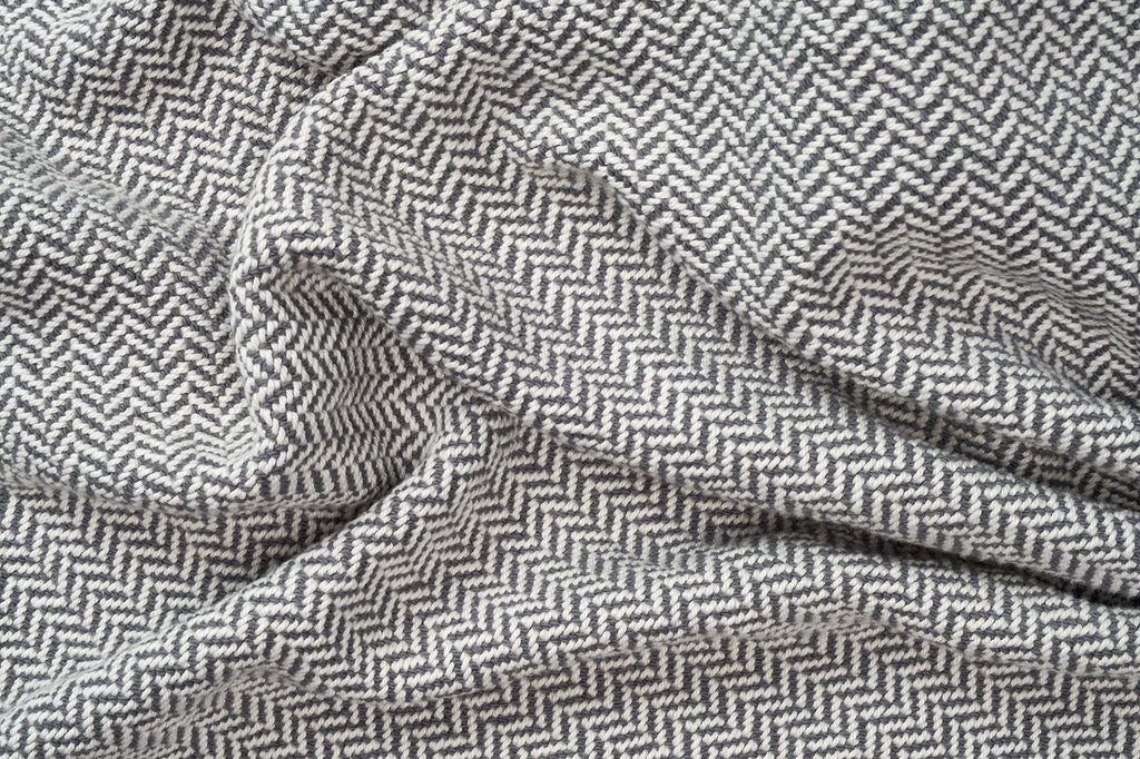 Herringbone Weben Blanket | Organische Baumwolle Hergestellt in USA