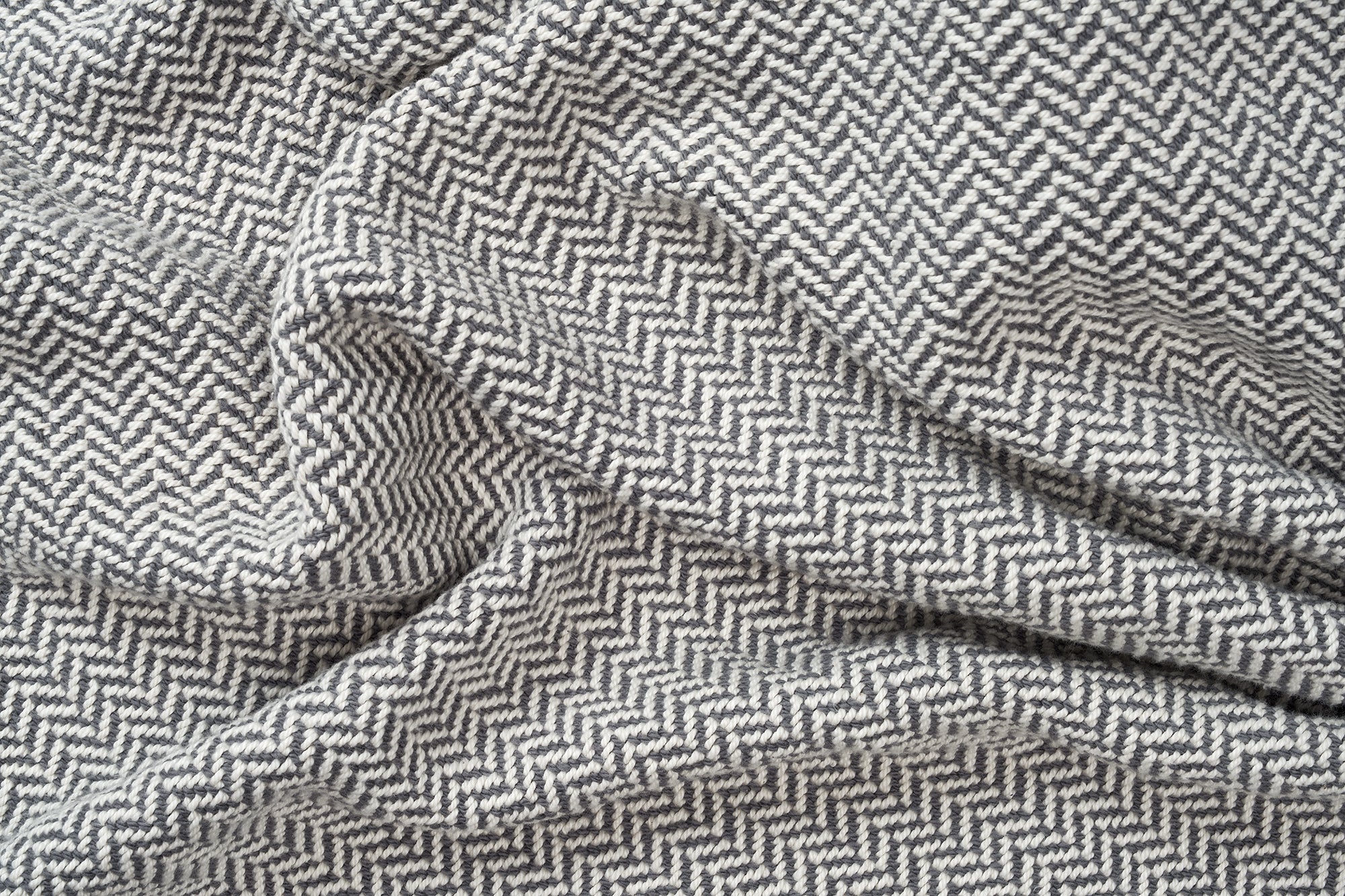 Herringbone Weben Blanket | Organische Baumwolle Hergestellt in USA