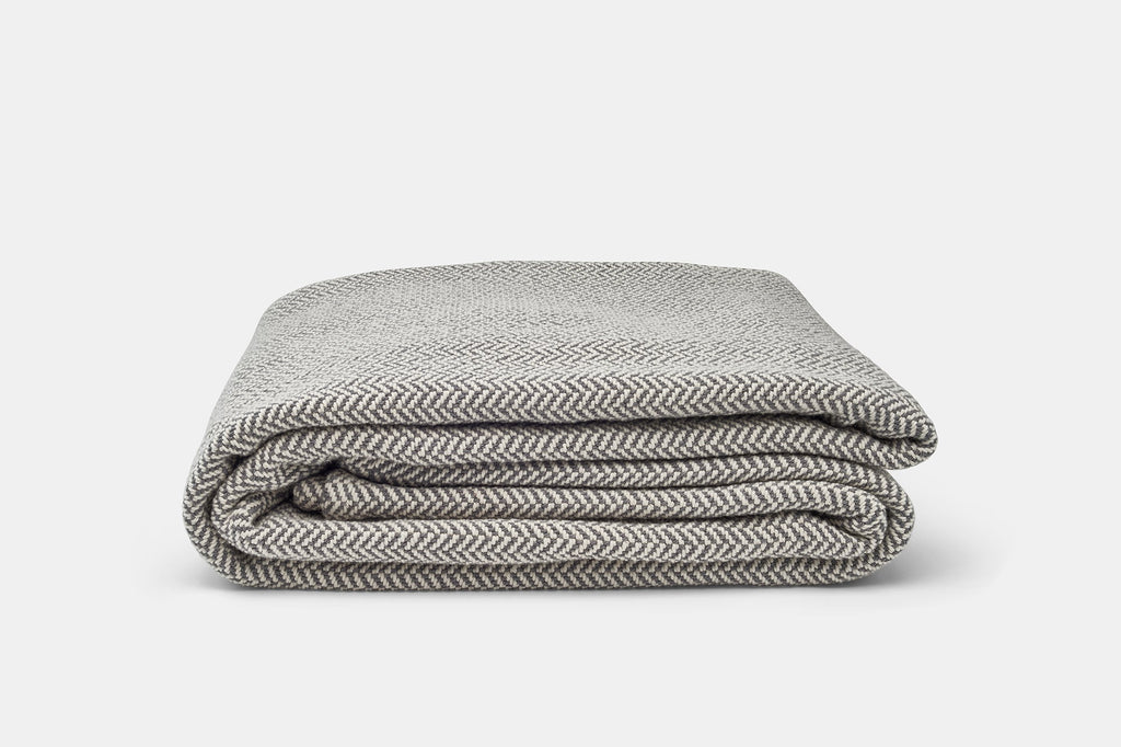 Herringbone Weben Blanket | Organische Baumwolle Hergestellt in USA
