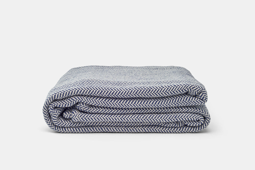 Herringbone Weben Blanket | Organische Baumwolle Hergestellt in USA