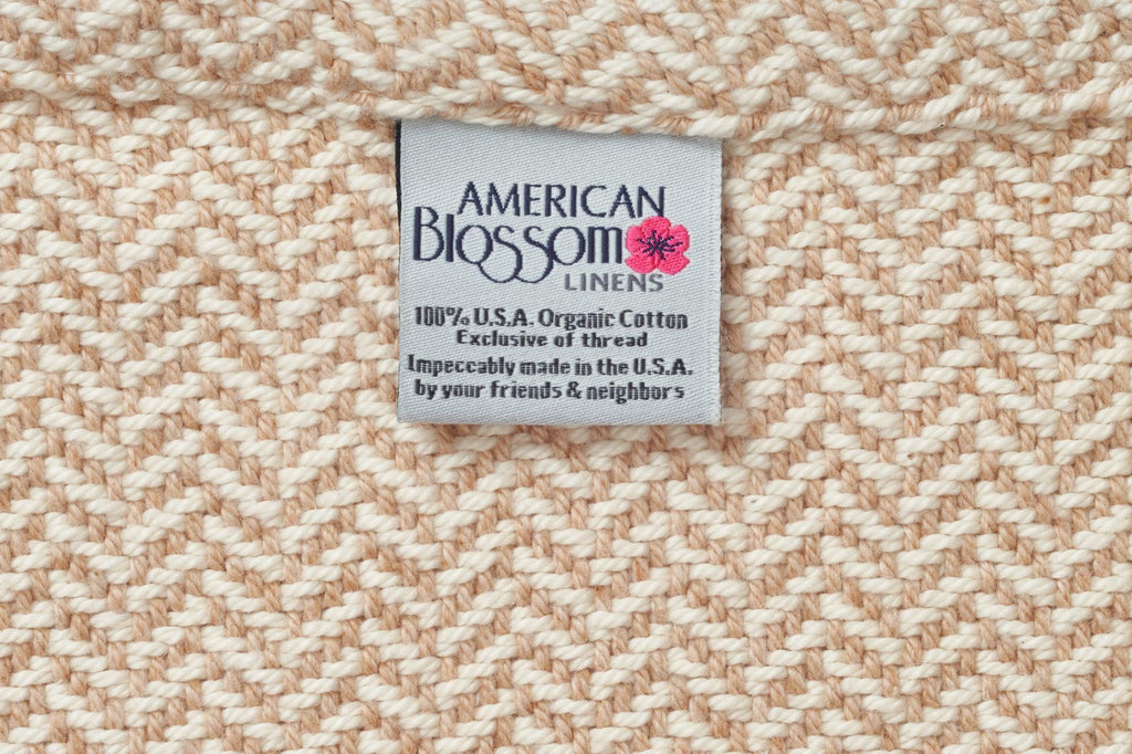 Herringbone Weben Blanket | Organische Baumwolle Hergestellt in USA