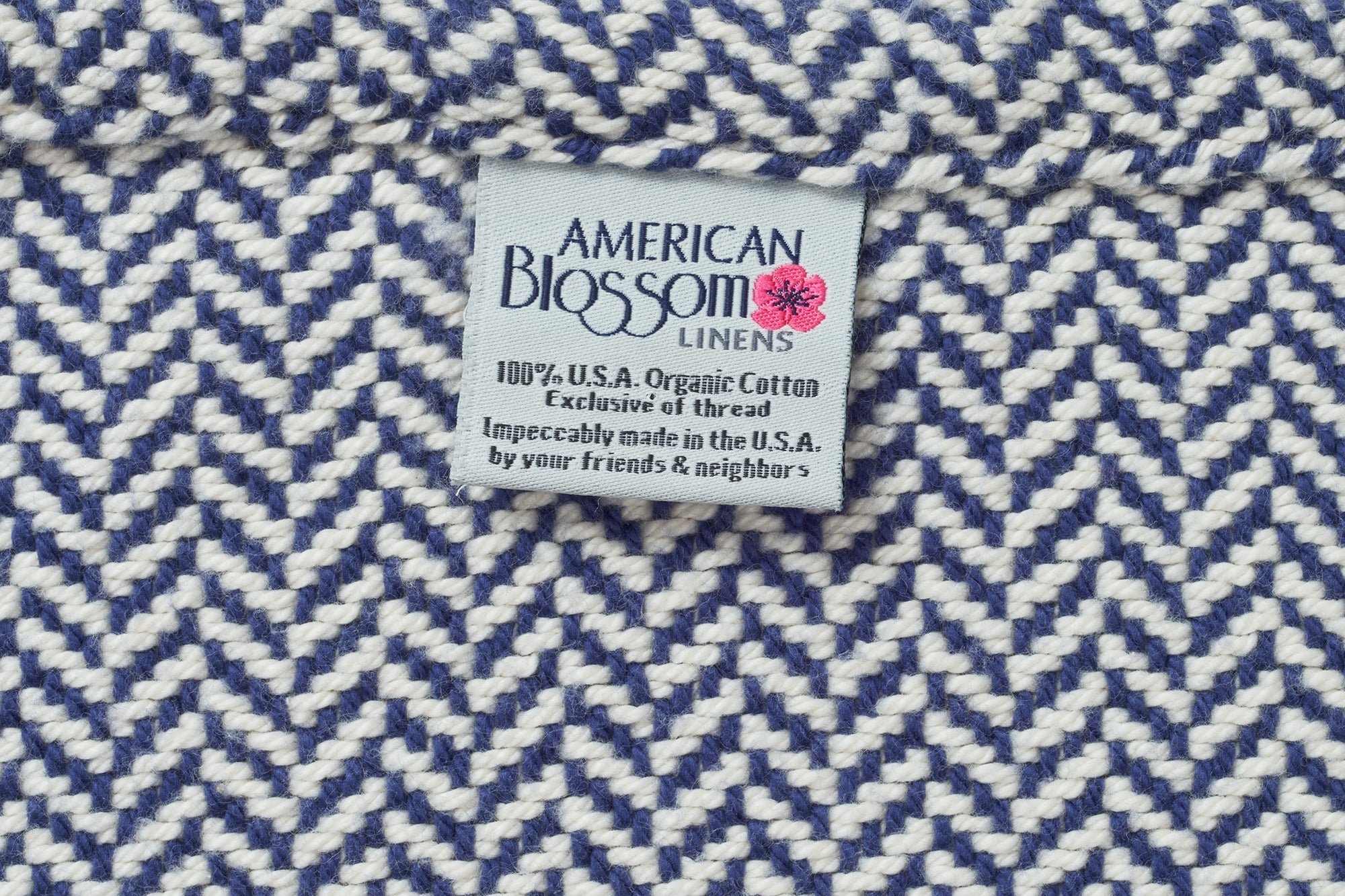 Herringbone Weben Blanket | Organische Baumwolle Hergestellt in USA