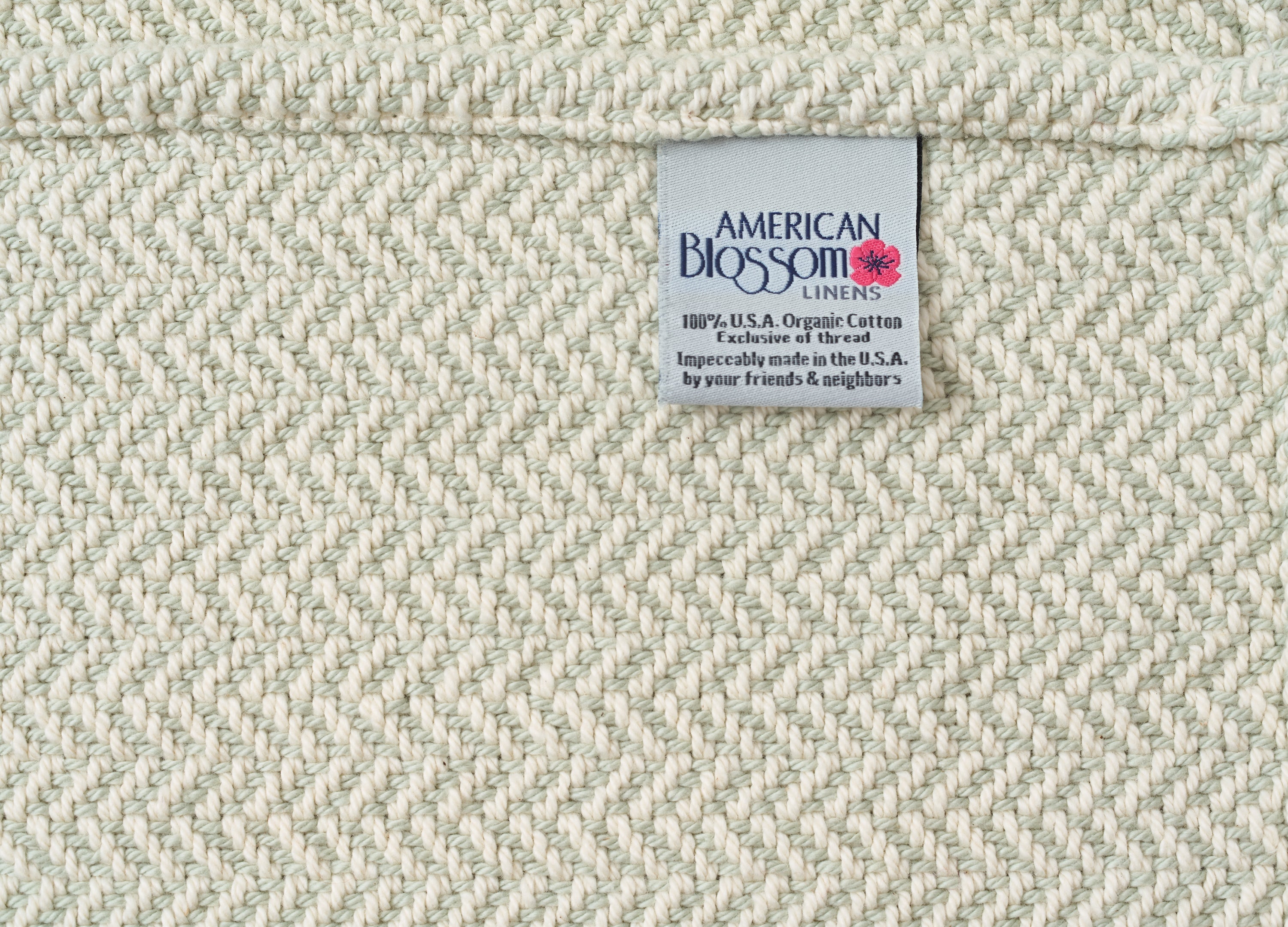 Herringbone Weben Blanket | Organische Baumwolle Hergestellt in USA
