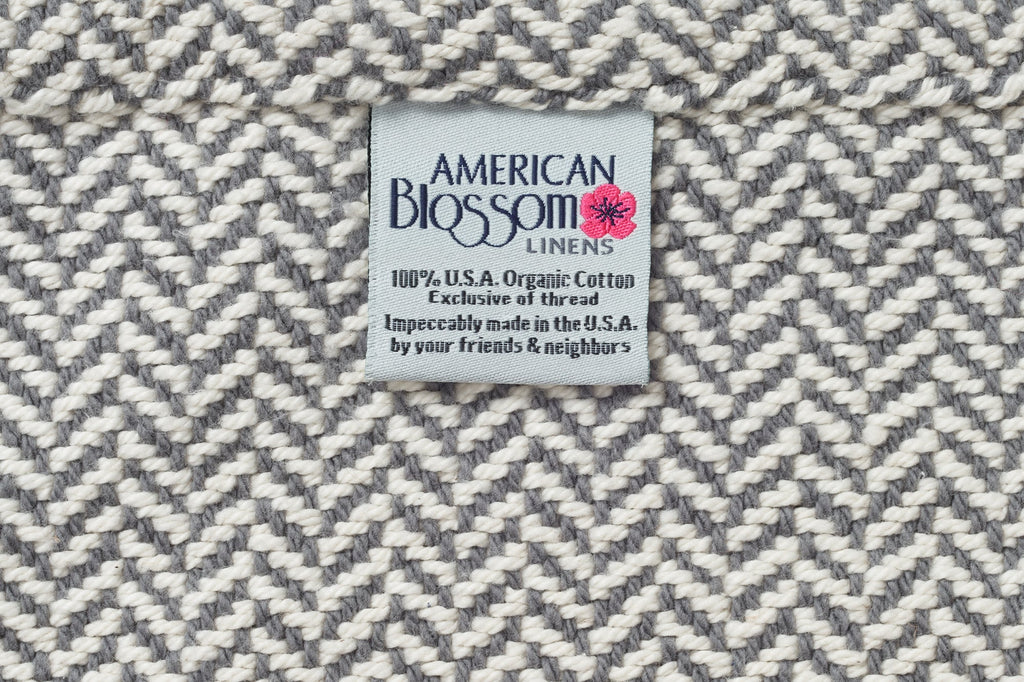 Herringbone Weben Blanket | Organische Baumwolle Hergestellt in USA