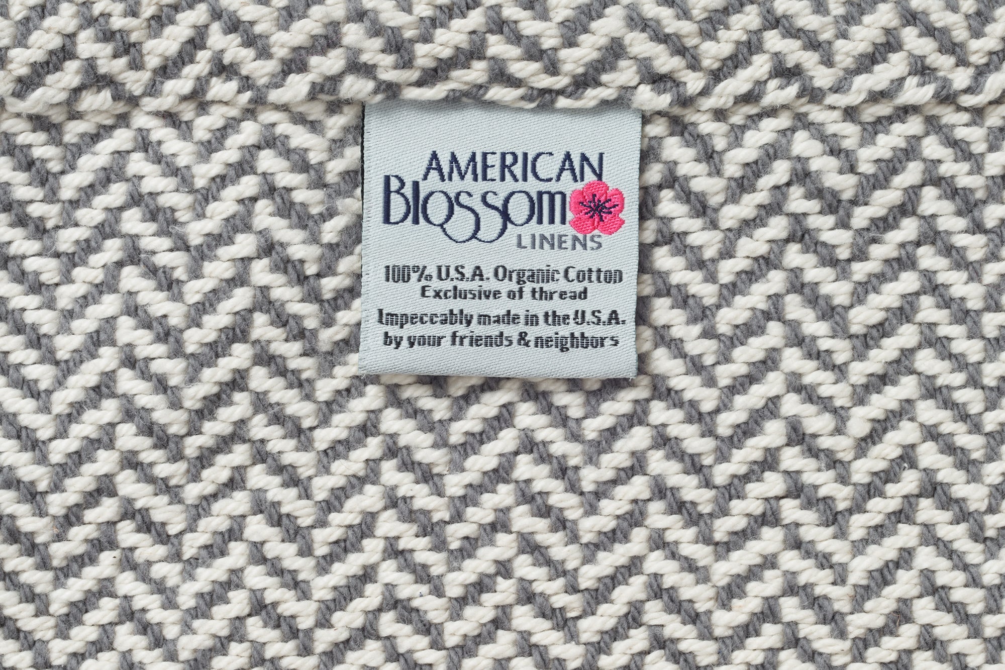 Herringbone Weben Blanket | Organische Baumwolle Hergestellt in USA