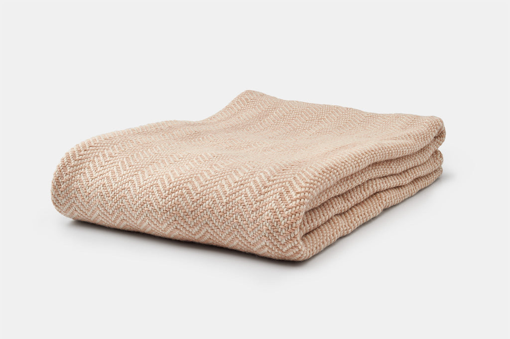 Wolle Werfen Sie Blanket Hergestellt in USA, Soft Chevron Webave, Natürliches Klima Nützliche Wolle