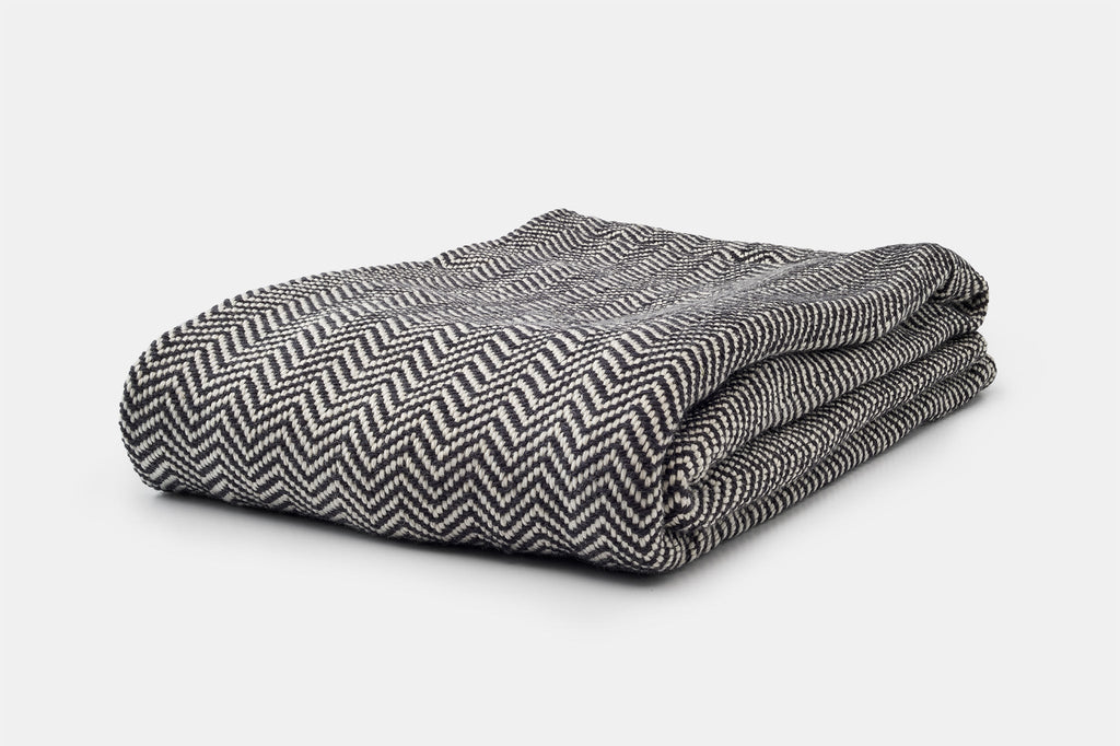 Wolle Werfen Sie Blanket Hergestellt in USA, Soft Chevron Webave, Natürliches Klima Nützliche Wolle