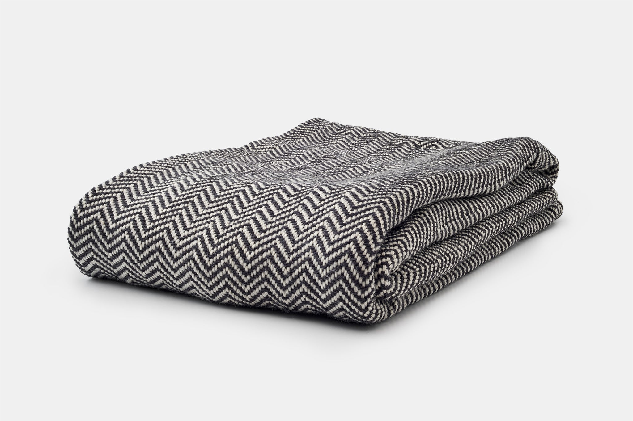 Wolle Werfen Sie Blanket Hergestellt in USA, Soft Chevron Webave, Natürliches Klima Nützliche Wolle