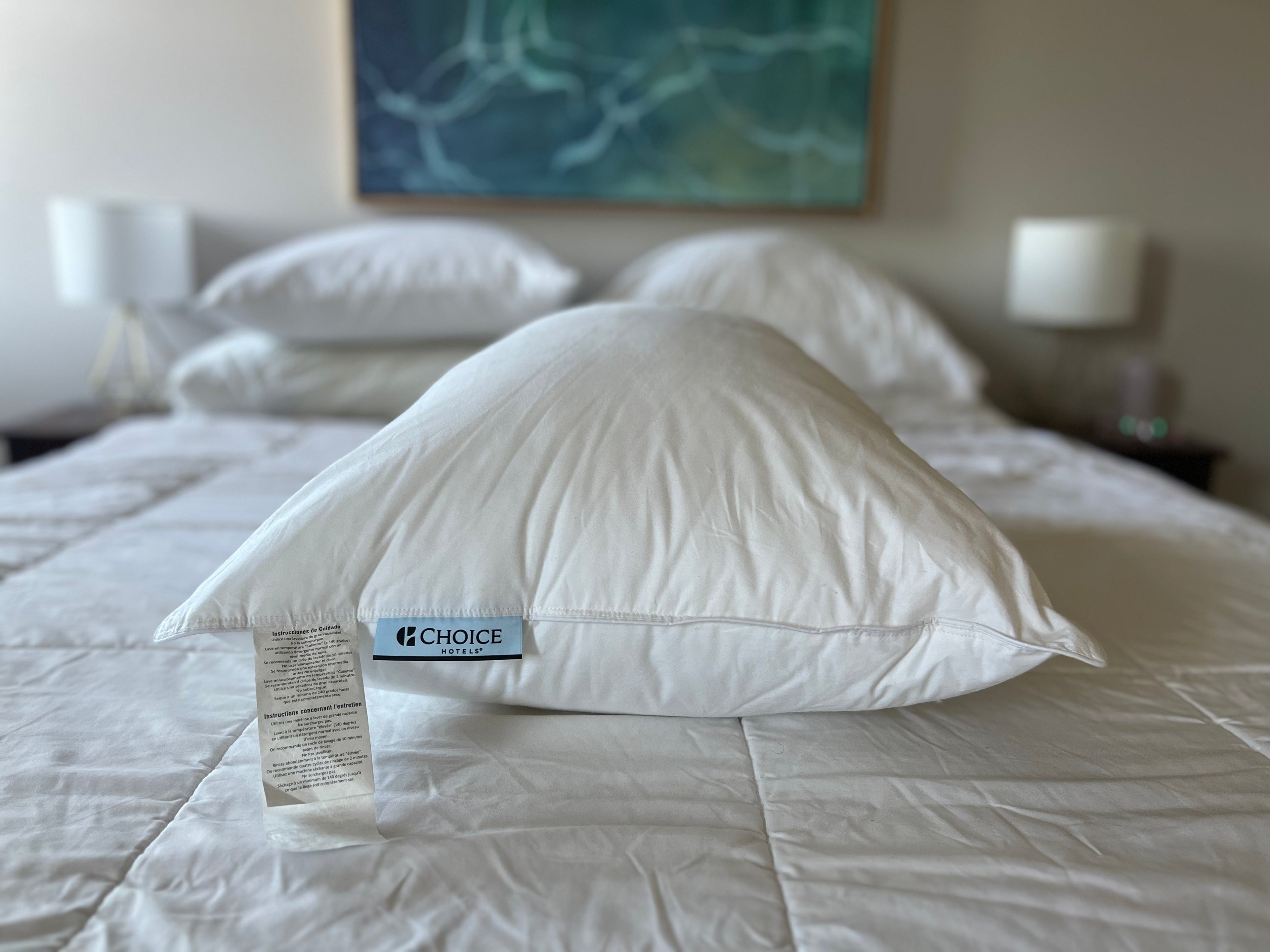 Blau Label Firm Pillow | Ausgestellt bei Many Choice® Hotel Brands