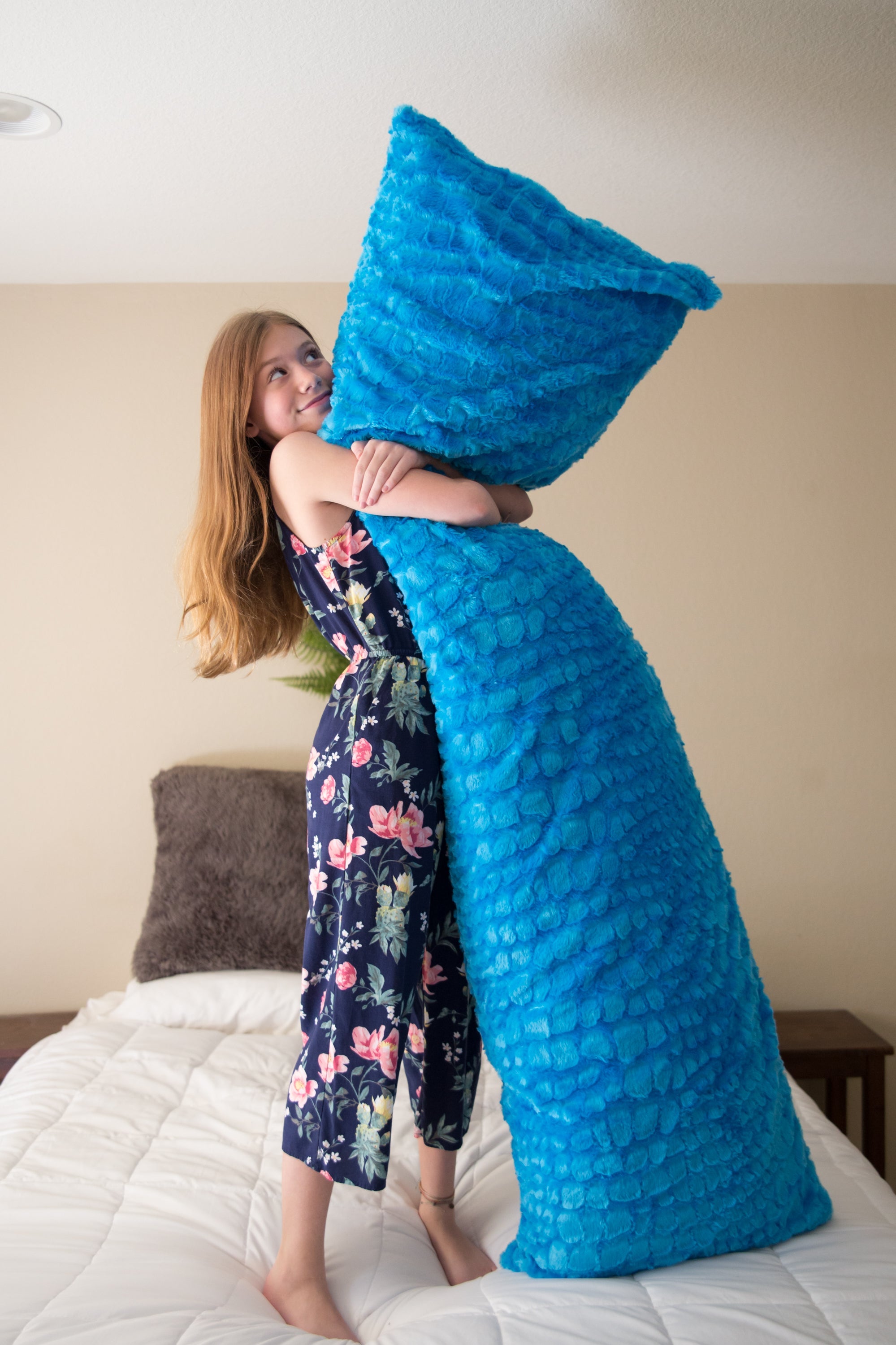 Pillowtex Body Pillow Bezug | Buntes Plüsch-Faux-Pelz