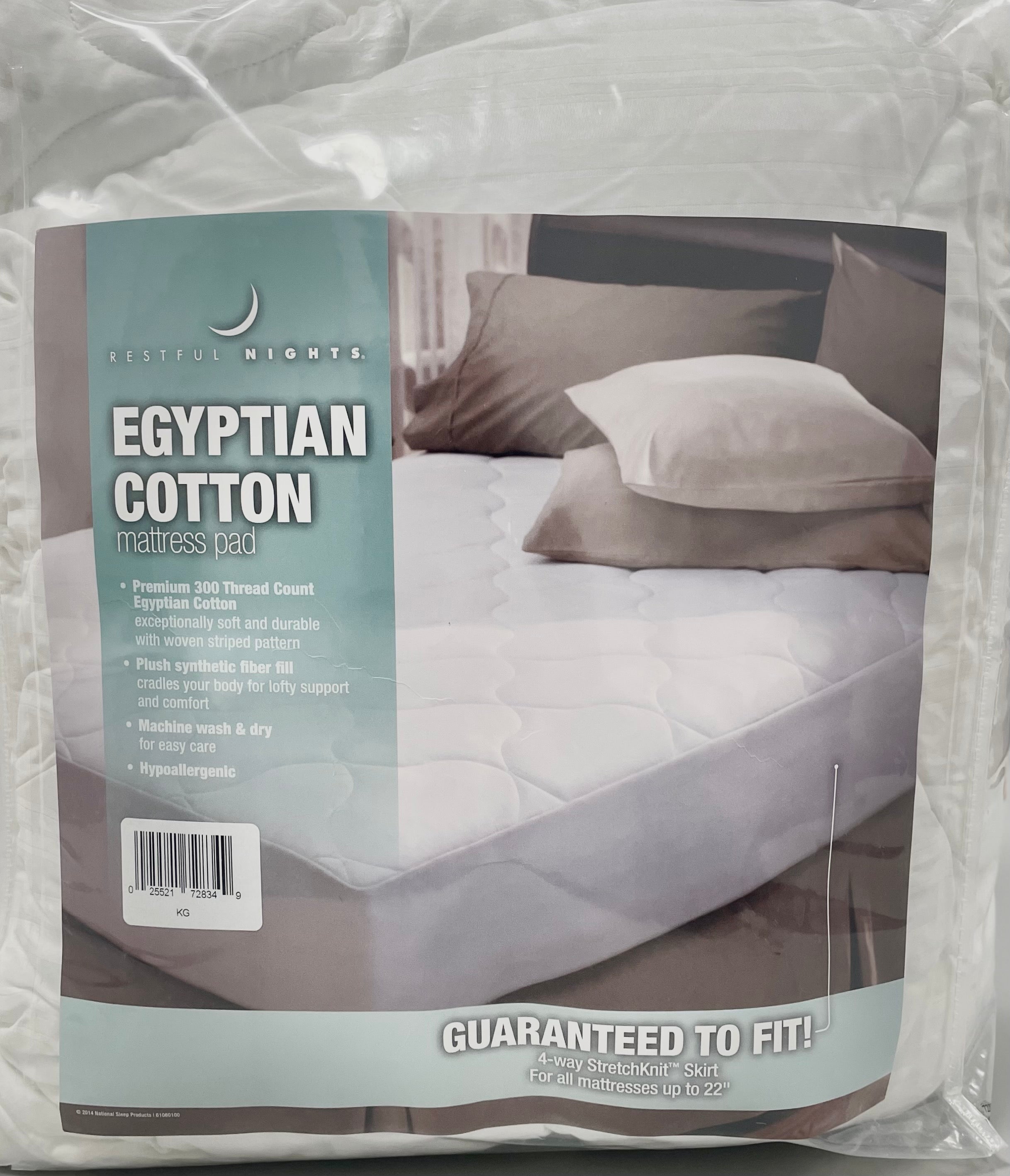 Restful Nights Ägyptische Baumwollmatratze Pad | 300 Thread Count Baumwolle