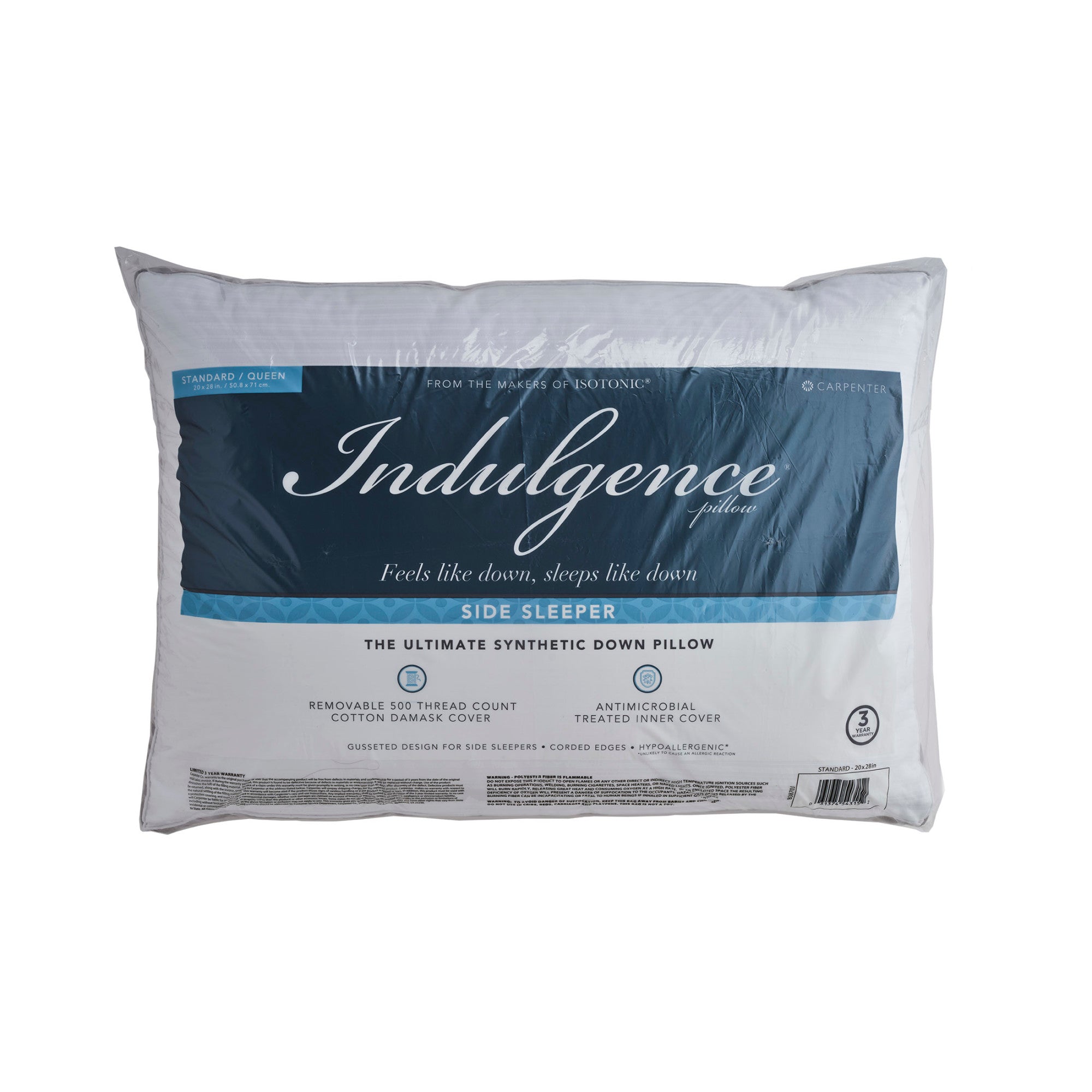 Indulgence® Synthetic Down Pillow | Side Sleeper