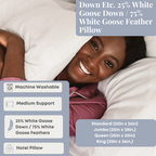 Down usw. 25% Weiß Goose Down / 75% Weiß Goose Federn Pillow