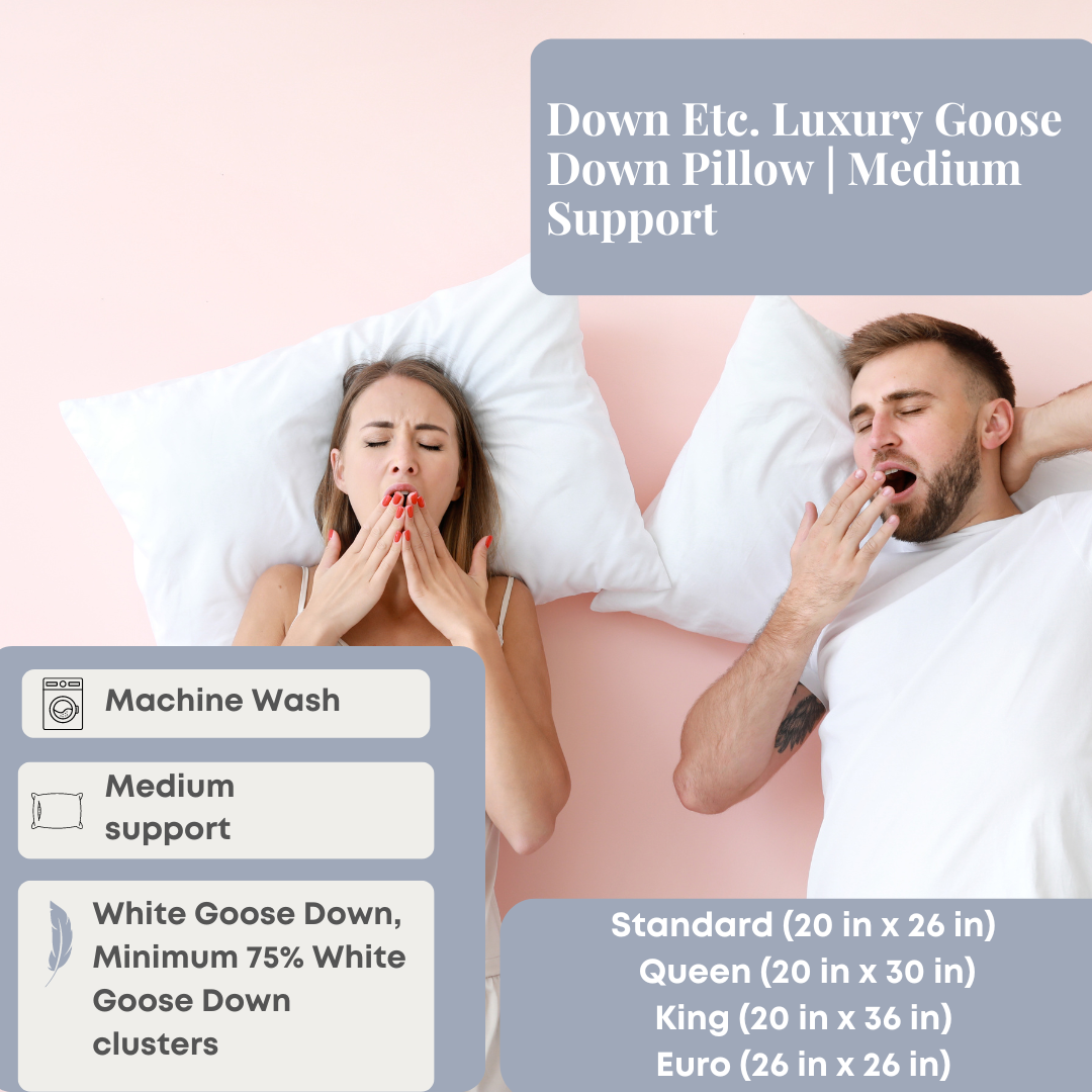 Down Etc. Luxury Goose Down Pillow | Mittlerer Halt