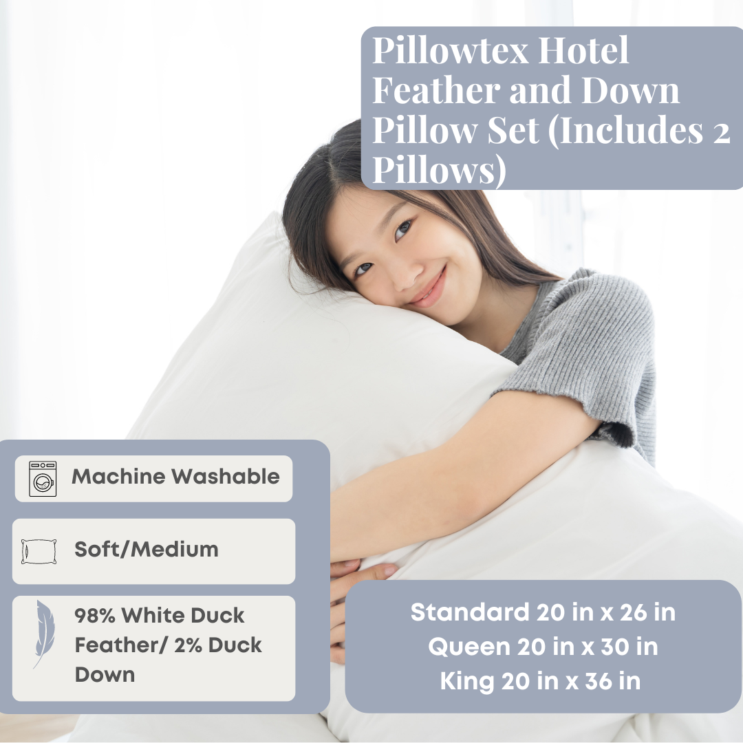 Pillowtex Hotel Feder- und Down-Pillow-Set (enthält 2 Kissen)