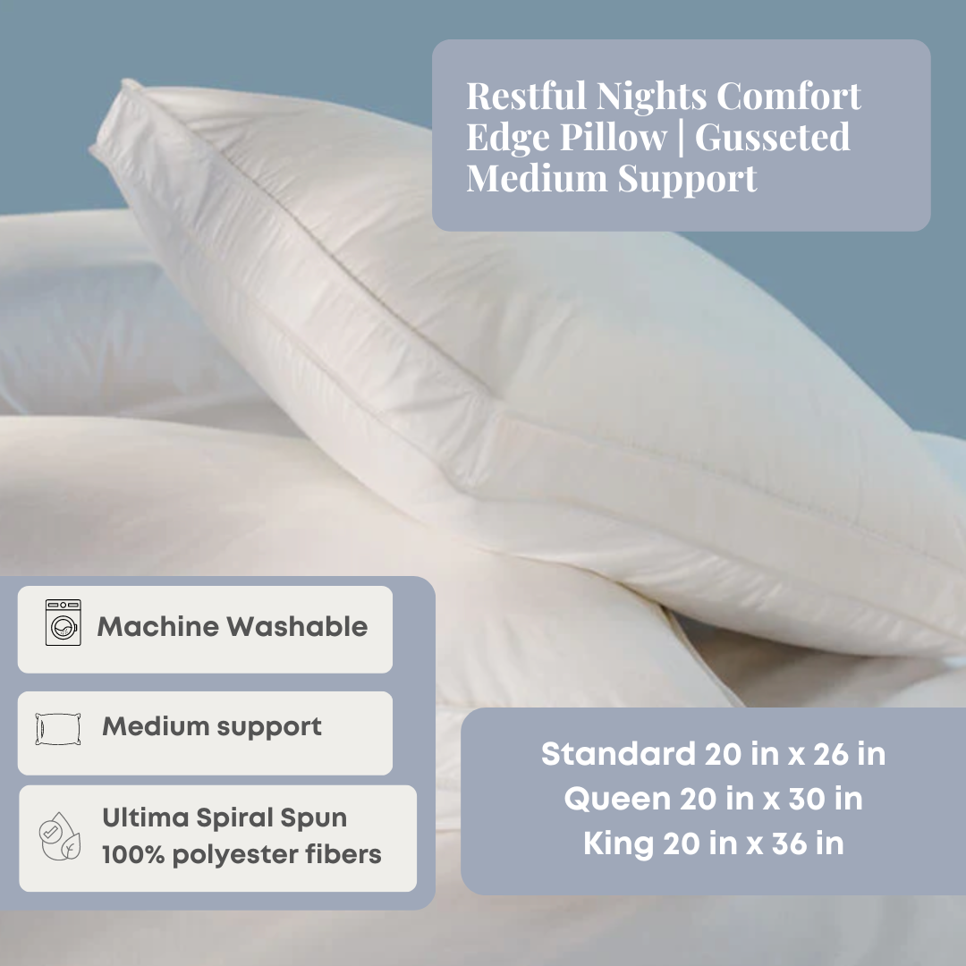 Restful Nights Komfort Edge Kissen Gusseted mittlerer Halt