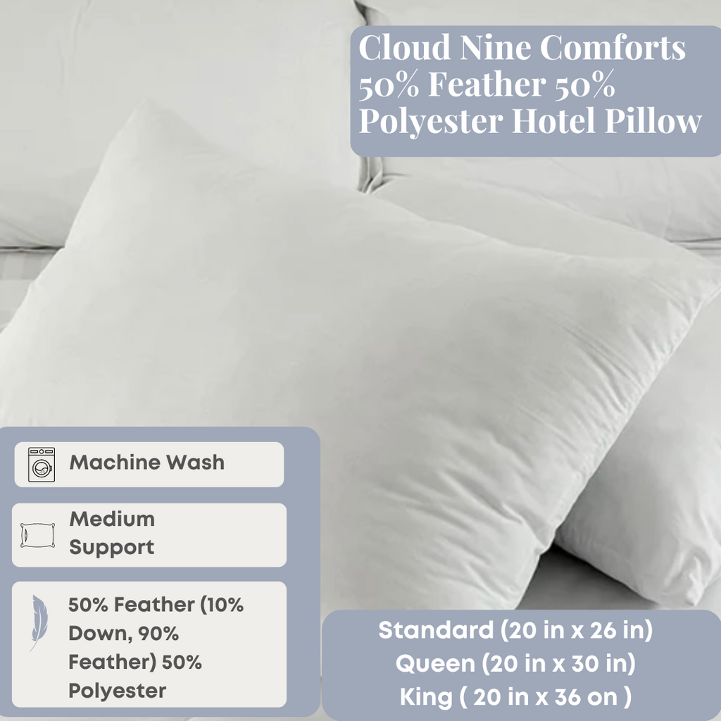 Cloud Nine Komfort 50% Feder 50% Polyester Hotel Kissen
