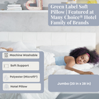 Grün Label Soft Pillow | Ausgestellt bei Many Choice® Hotel Brands