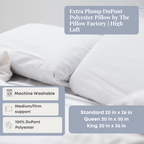 Extra Plump DuPont Polyester Pillow von The Pillow Factory | High Loft
