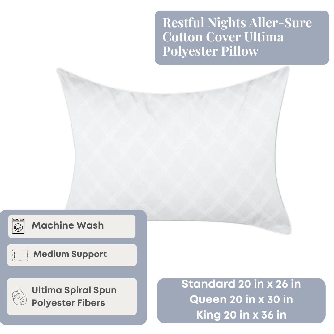 Restful Nights Aller-Sure Cotton Bezug Ultima Polyester Kissen