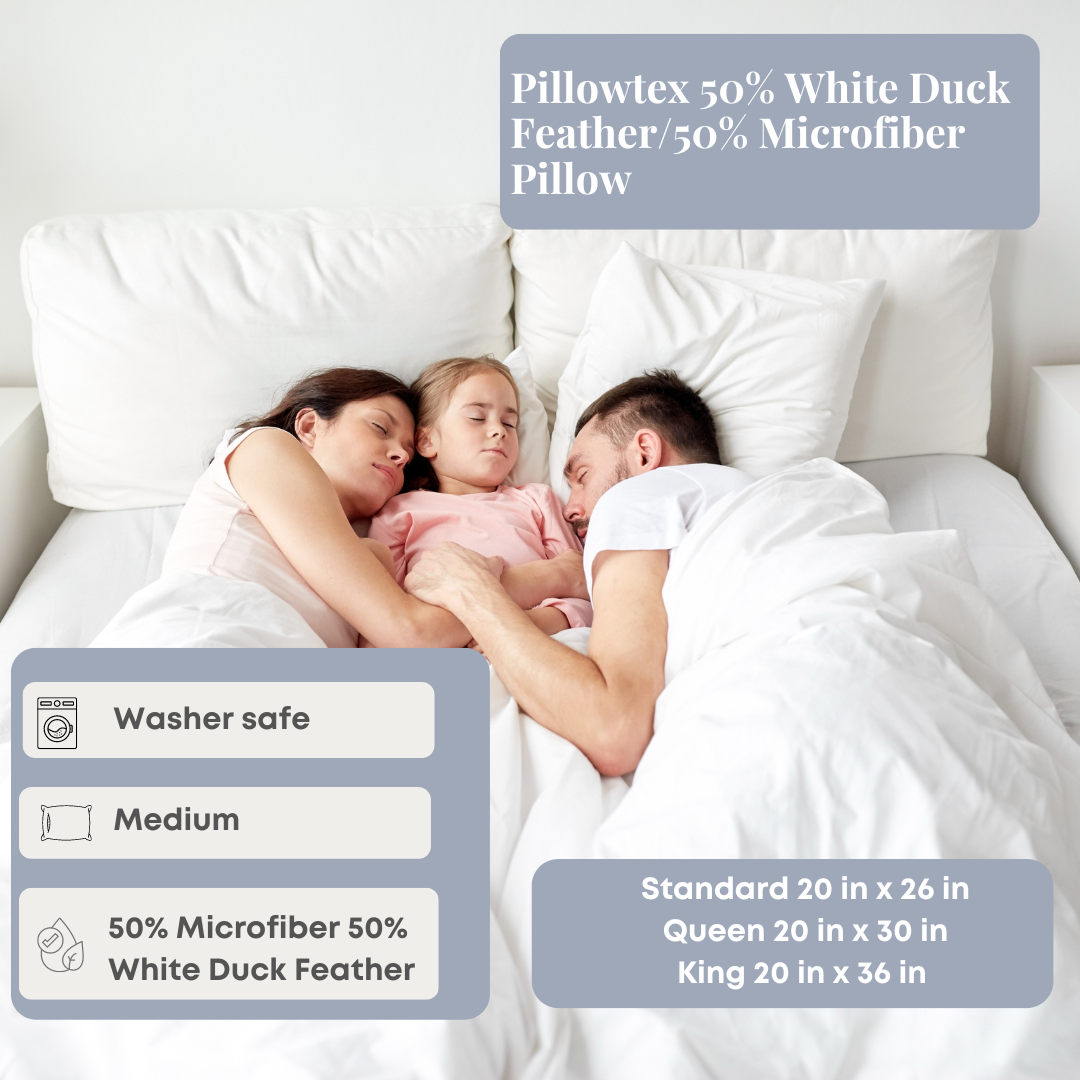 Pillowtex 50% Weiße Entenfeder / 50% Mikrofaser-Pillow