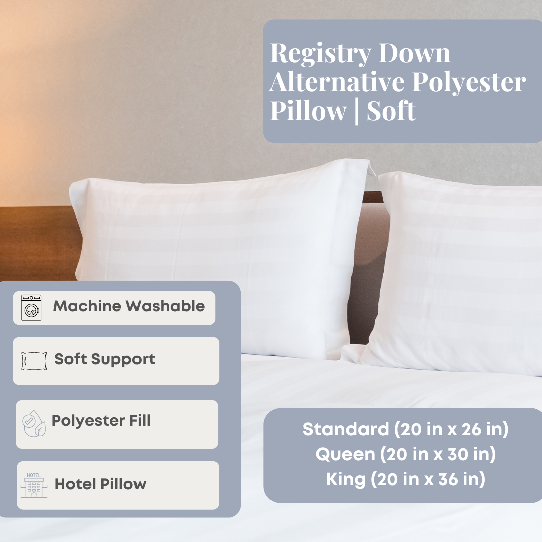 Registry Down Alternative Polyester Pillow | Soft